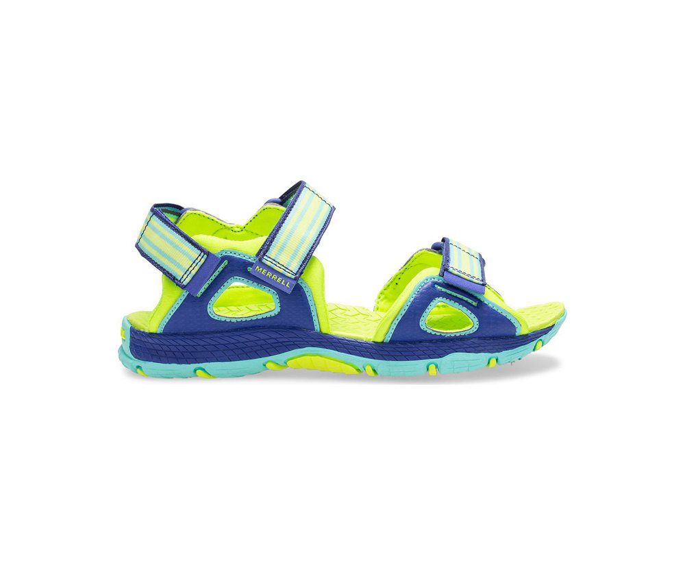 Sandálias Criança - Merrell Hydro Moc Blaze - Verdes/Azuis - ONB037812